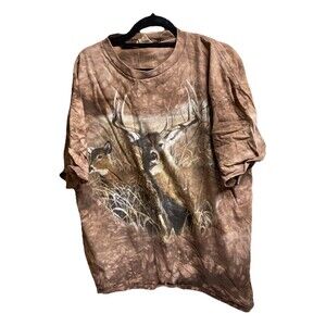 Vintage 1998 The Mountain Deer Buck Men Lainey XL Tie Dye Hunting Robert Hautman